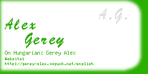 alex gerey business card
